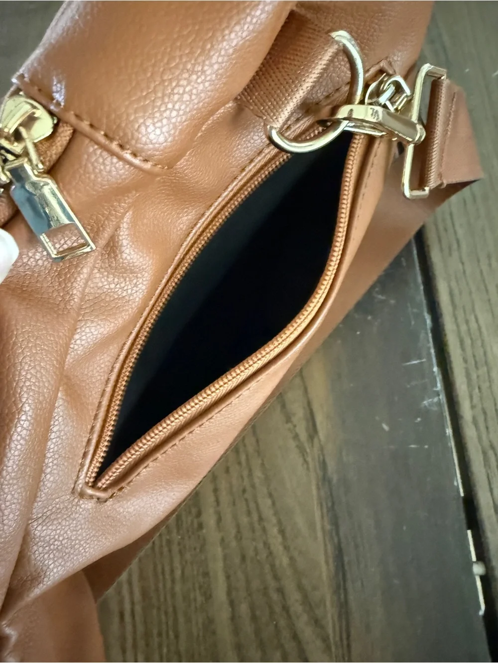 Women's Quilted Sling Crossbody Bag - Brown